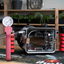 Ikelite 200DLM/D Underwater Housing for Canon EOS R100 with Dome Port, Handles &amp; Vacuum