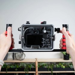 Ikelite 200DLM/D Underwater Housing for Canon EOS R100 with Dome Port, Handles &amp; Vacuum